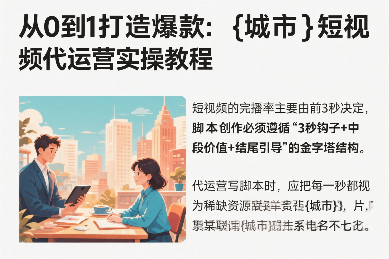 从0到1打造爆款：宜宾短视频代运营实操教程