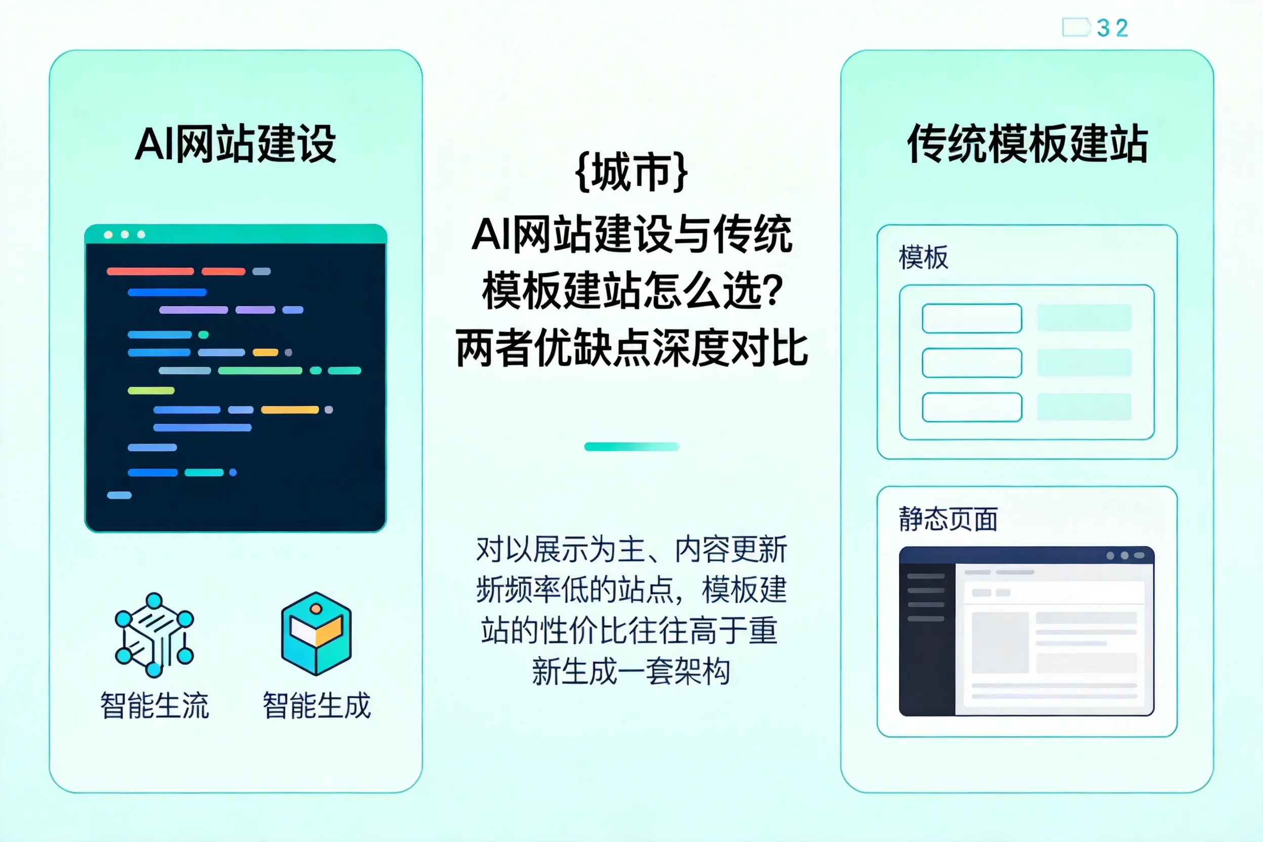 宜宾AI网站建设与传统模板建站怎么选？两者优缺点深度对比