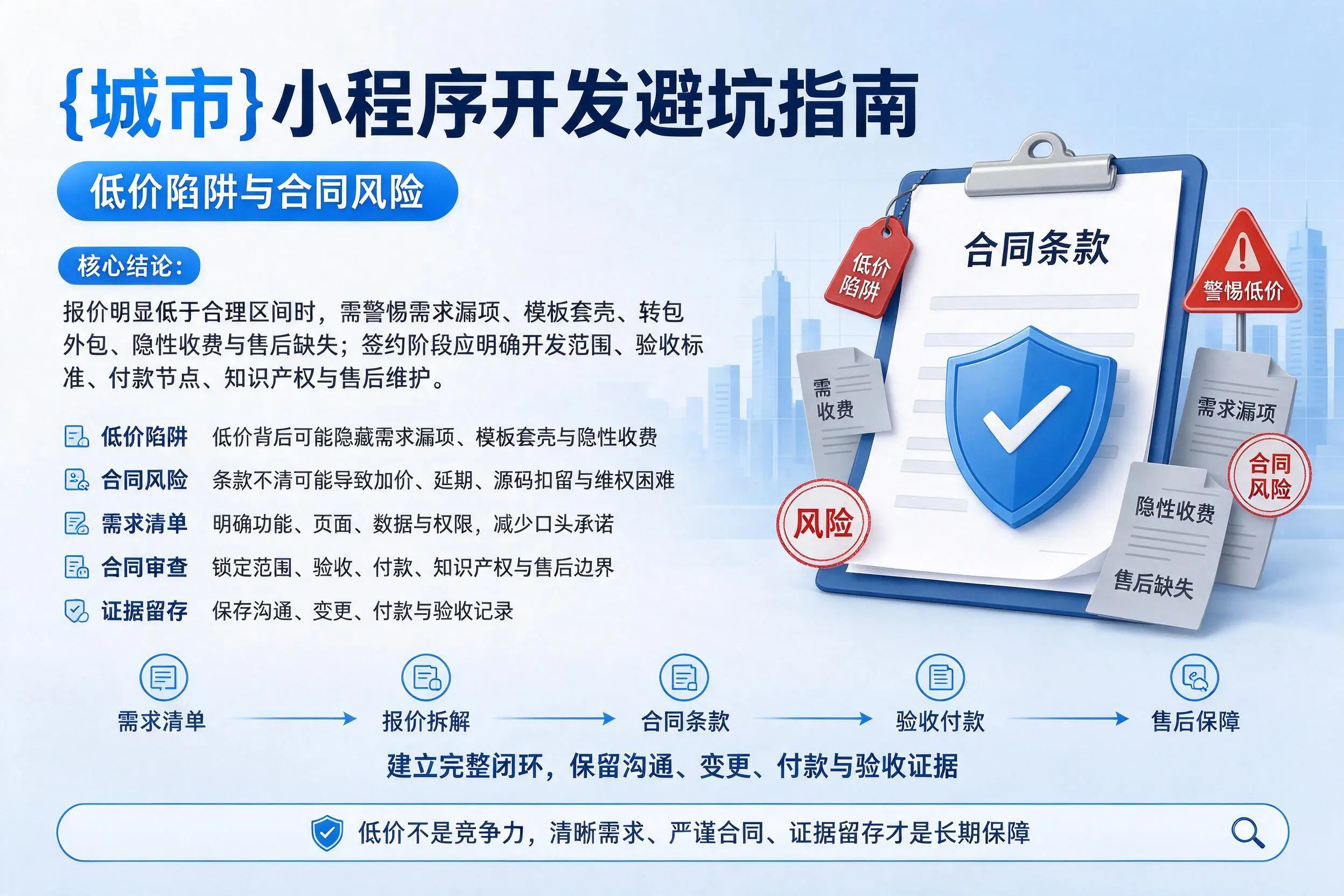 宜宾小程序开发避坑指南：低价陷阱与合同风险