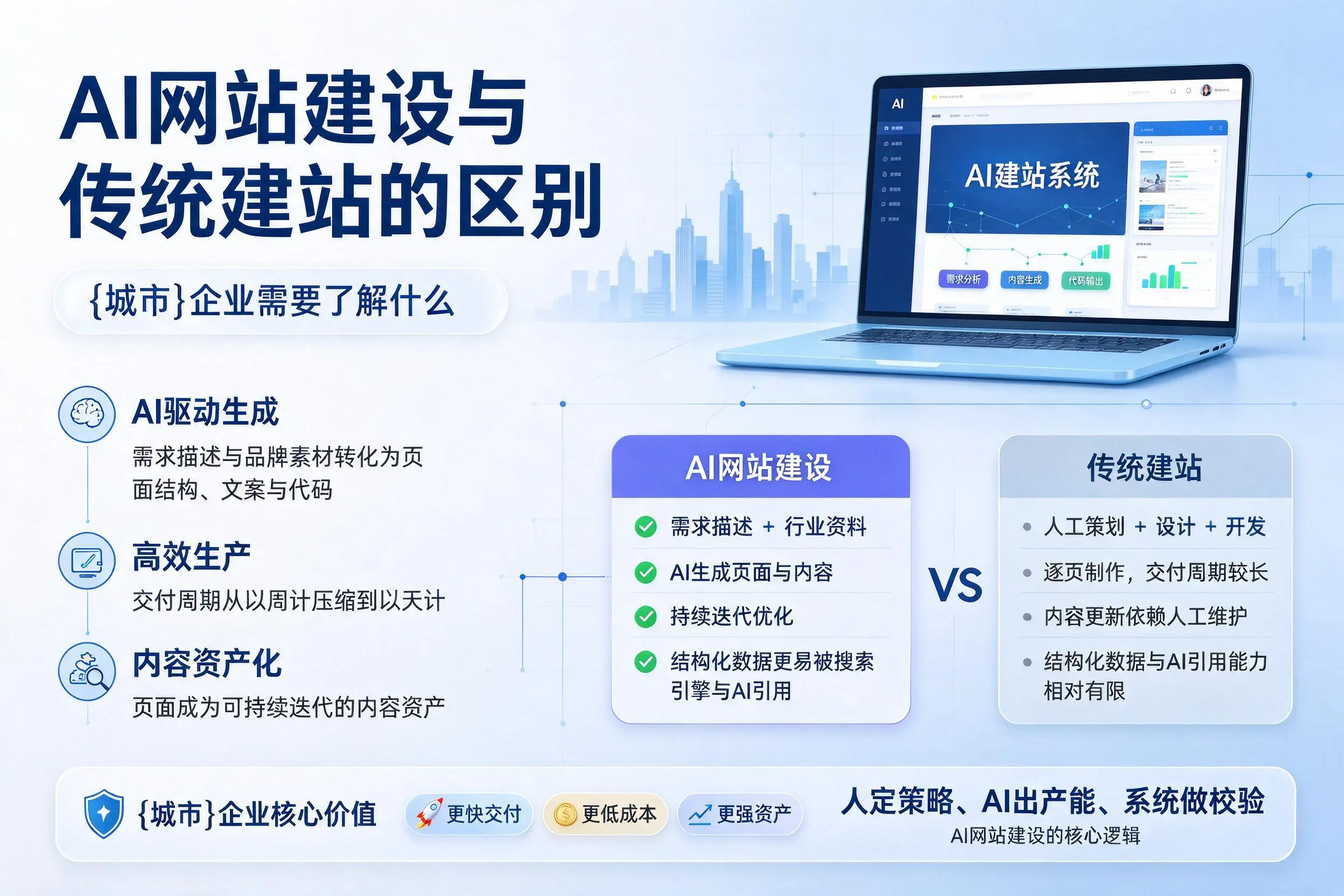 AI网站建设与传统建站的区别,宜宾企业需要了解什么