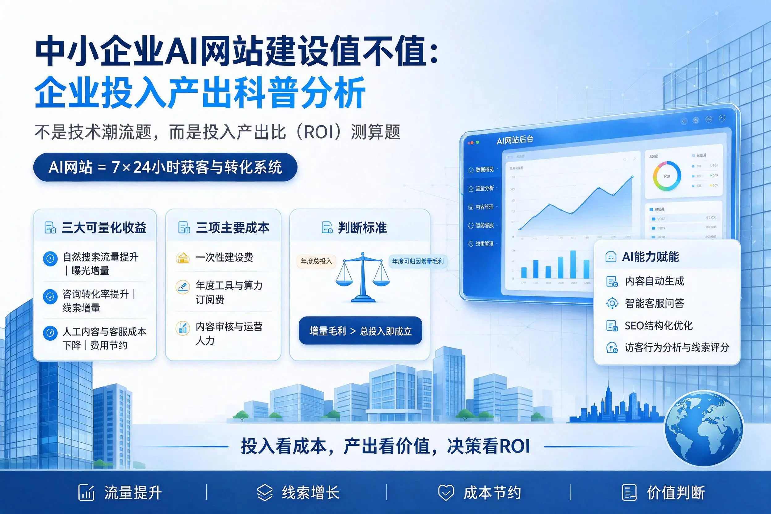 中小企业AI网站建设值不值:宜宾企业投入产出科普分析