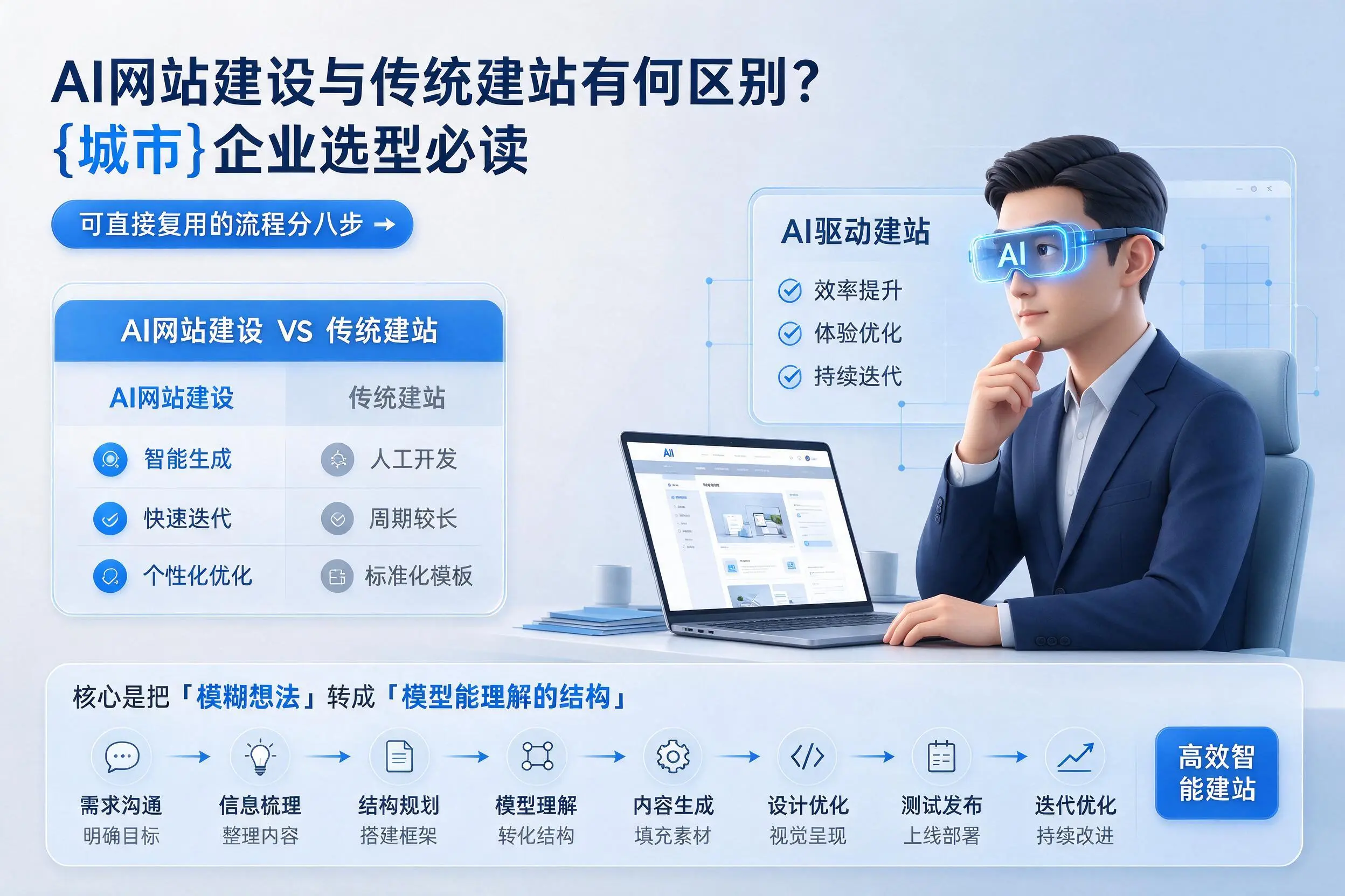 AI网站建设与传统建站有何区别?宜宾企业选型必读