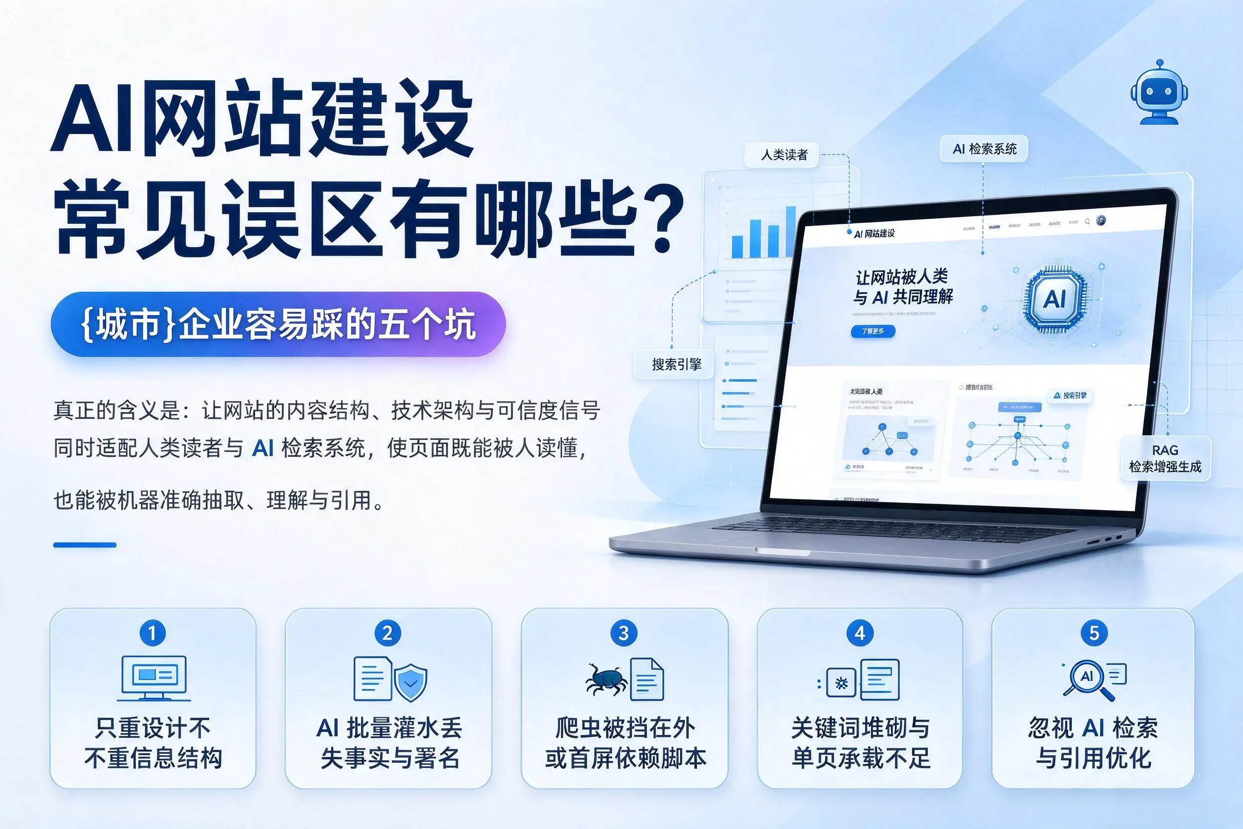 AI网站建设常见误区有哪些?宜宾企业容易踩的五个坑