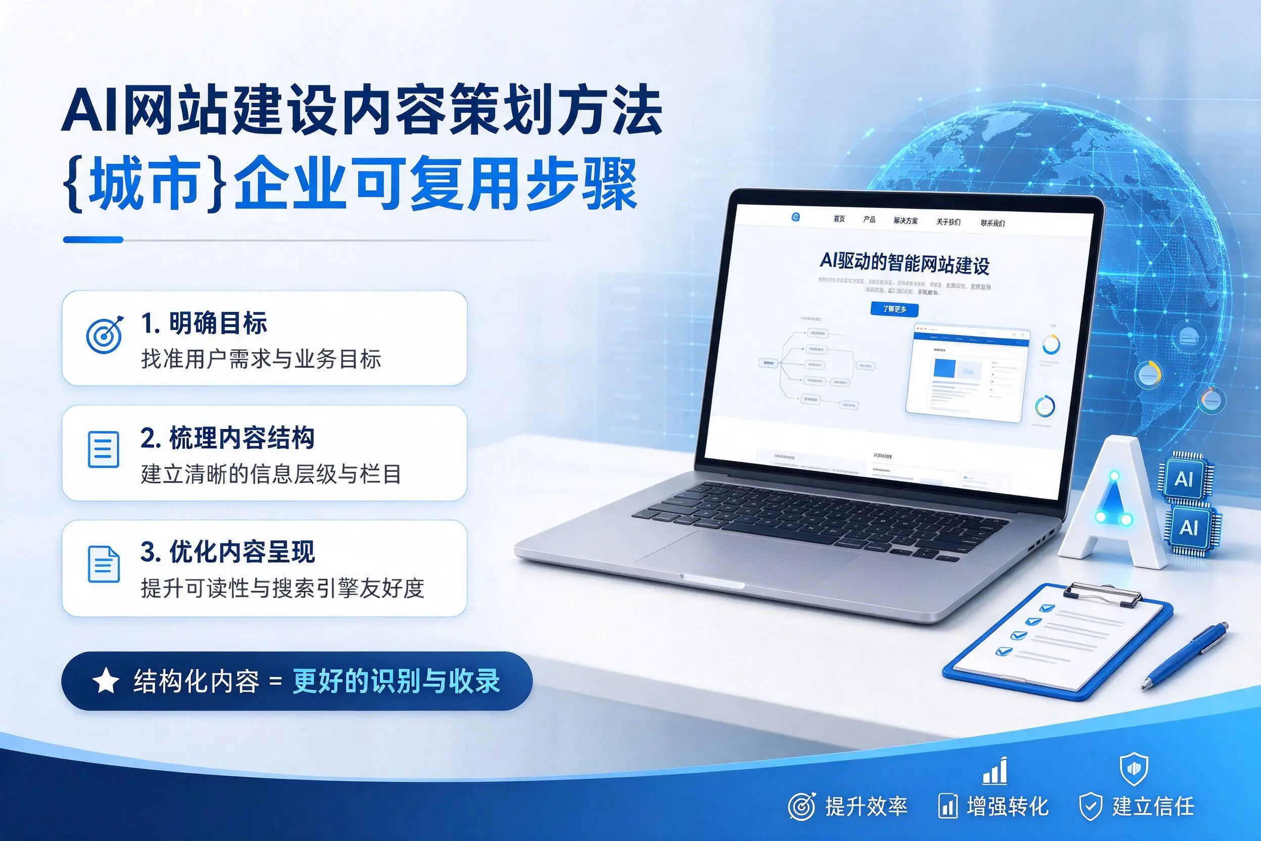 AI网站建设内容策划方法，宜宾企业可复用步骤