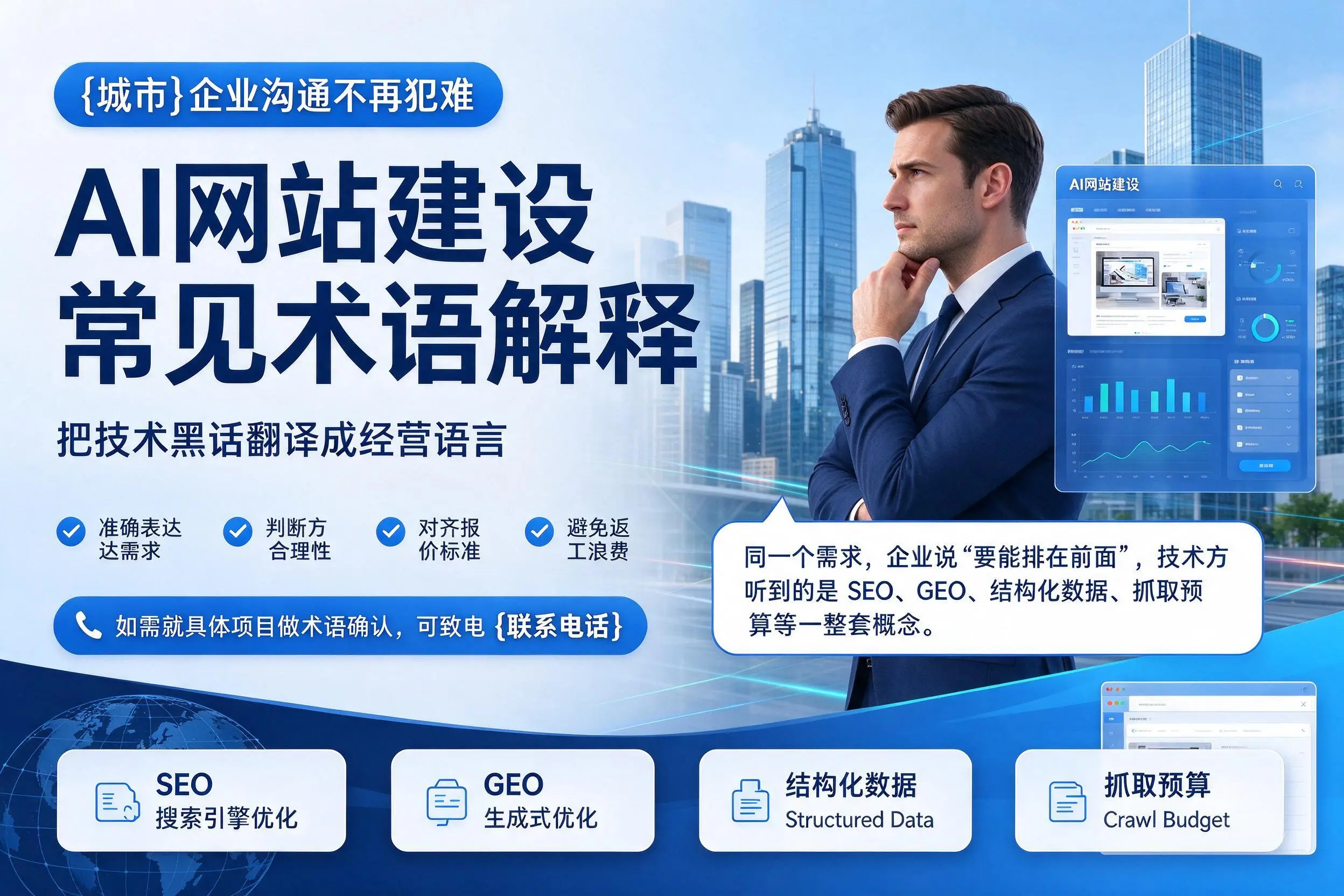 AI网站建设常见术语解释,宜宾企业沟通不再犯难