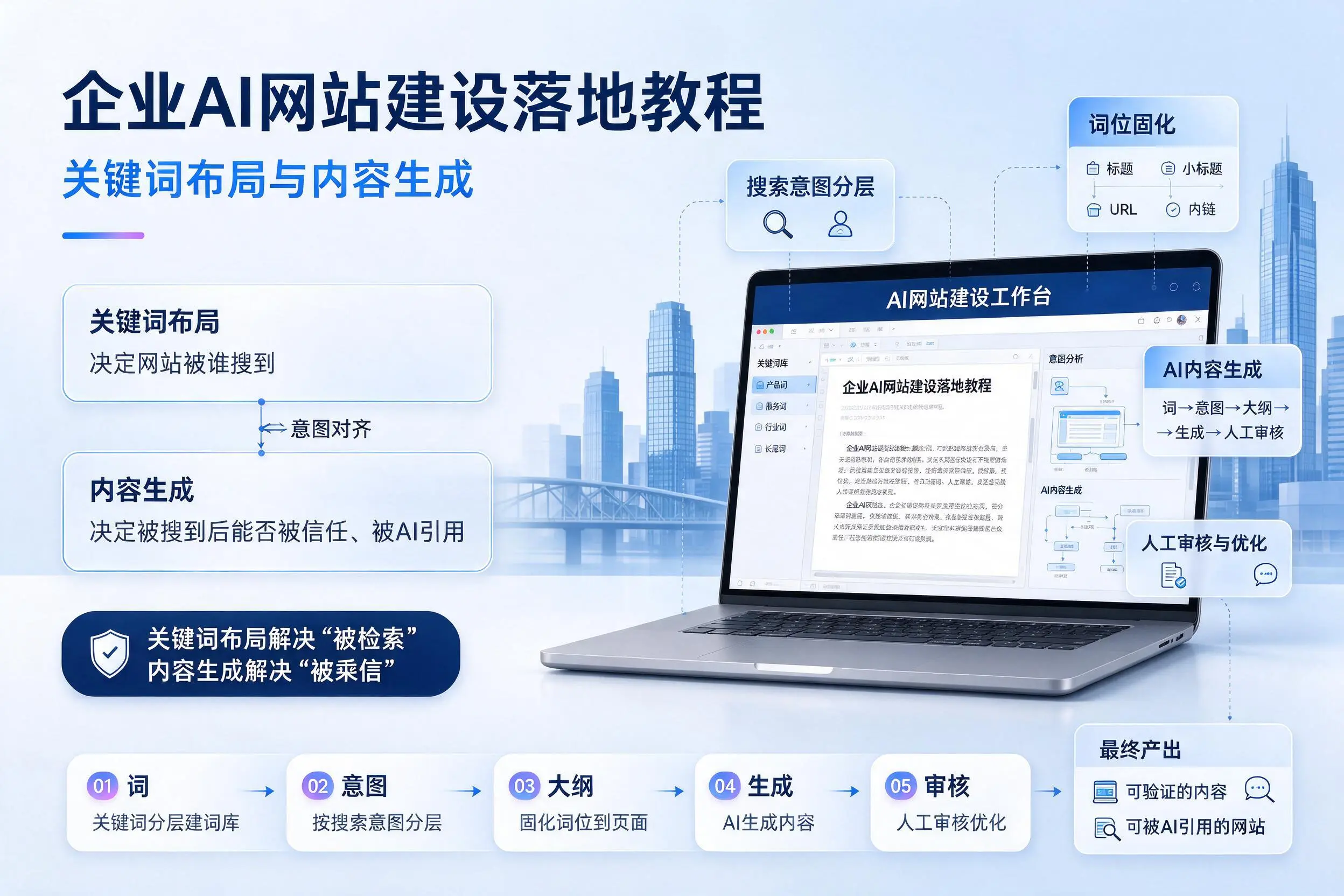 宜宾企业AI网站建设落地教程:关键词布局与内容生成